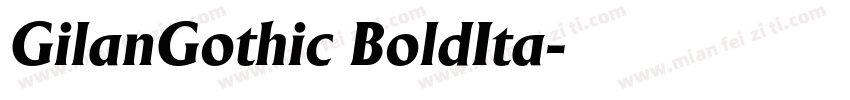 GilanGothic BoldIta字体转换